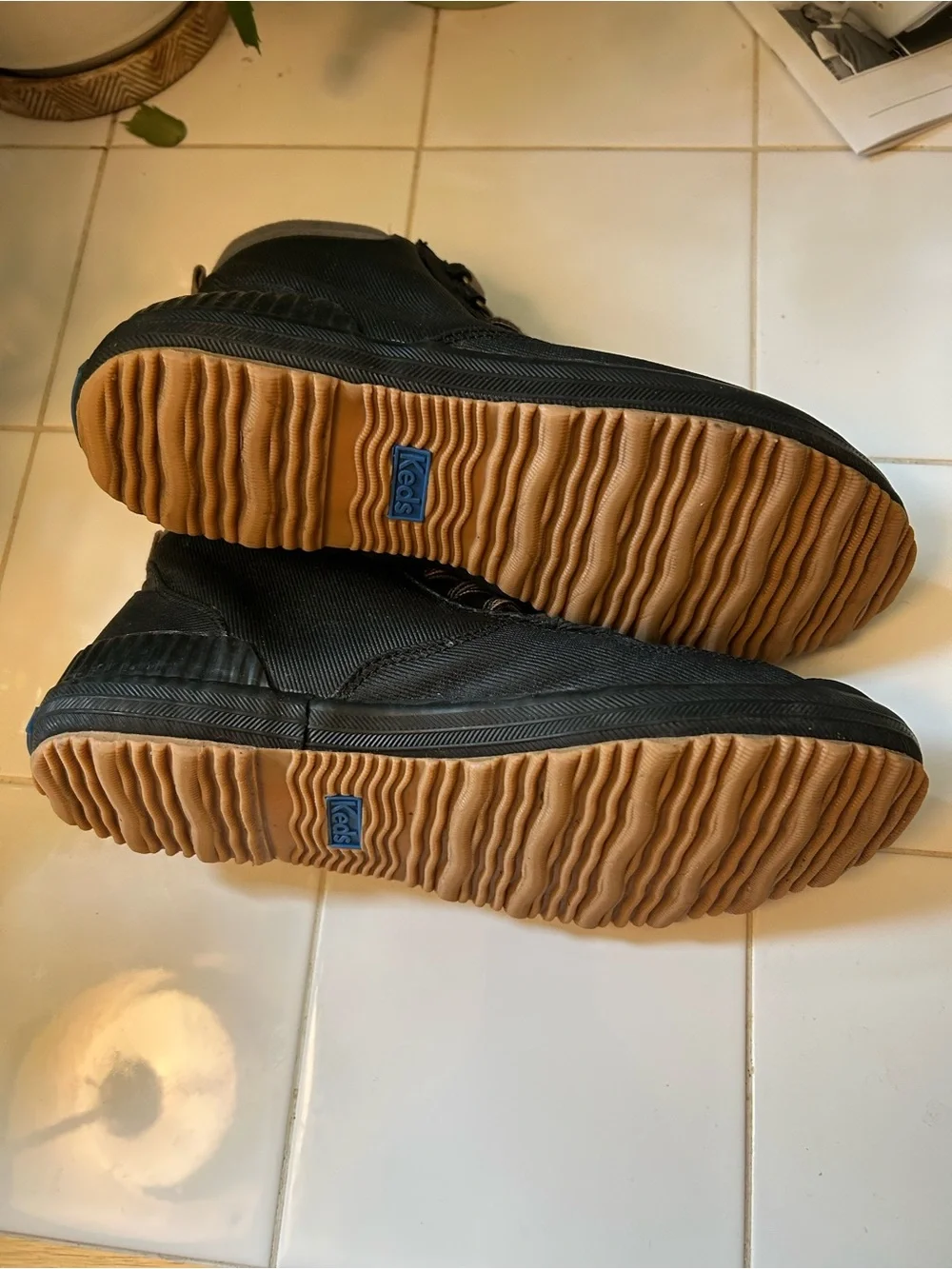Keds Black RainBoot with Brown Accents